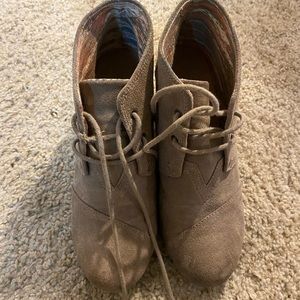 TOMS wedge booties